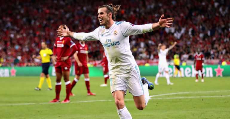 Gareth Bale celebra el último tanto de la final Gareth Bale celebra el último tanto de la final