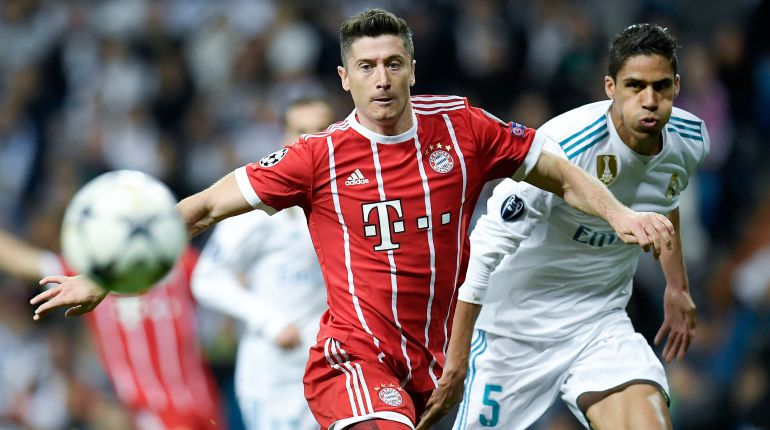 Robert Lewandowski, en la eliminatoria de Champions entre el Bayern y el Real Madrid. Robert Lewandowski, en la eliminatoria de Champions entre el Bayern y el Real Madrid.