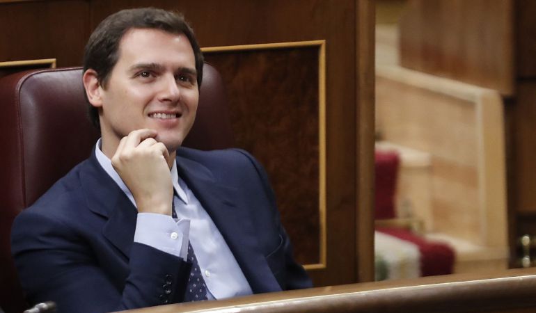 El líder de Ciudadanos Albert Rivera, en el Congreso de los Diputados. El líder de Ciudadanos Albert Rivera, en el Congreso de los Diputados.