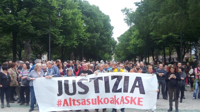 Concentración para pedir "justicia" por los encausados de Alsasua. Concentración para pedir "justicia" por los encausados de Alsasua.
