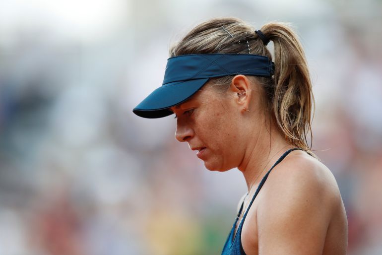 Sharapova durante un encuentro de la actual edición del Roland Garros Sharapova durante un encuentro de la actual edición del Roland Garros