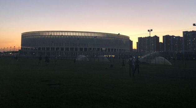 Imagen del estadio de Krasnodar en el que se disputará este sábado el España - Túnez Imagen del estadio de Krasnodar en el que se disputará este sábado el España - Túnez