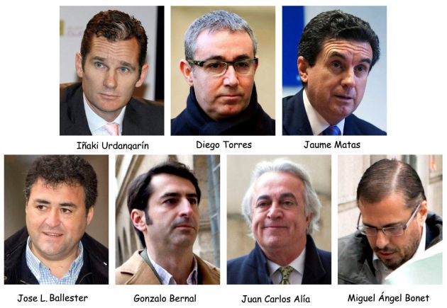 Rostros de todos los condenados por el caso Nóos Rostros de todos los condenados por el caso Nóos