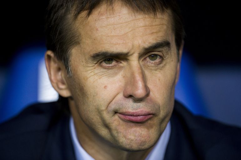 Primer plano de Lopetegui Primer plano de Lopetegui
