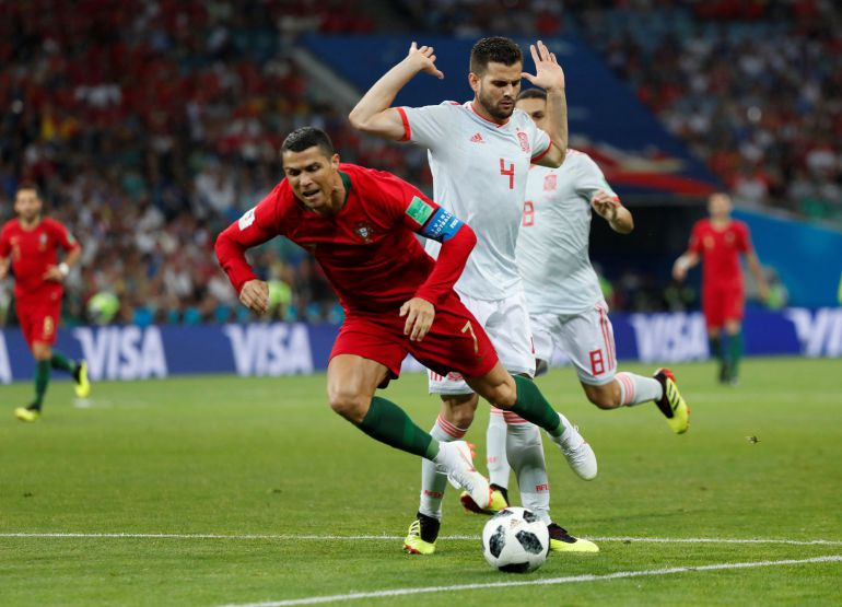 El penalti de Nacho a Cristiano Ronaldo El penalti de Nacho a Cristiano Ronaldo