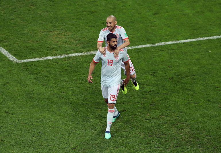 Costa celebra uno de sus goles en el encuentro ante Portugal Costa celebra uno de sus goles en el encuentro ante Portugal