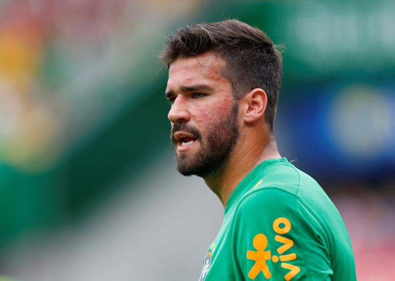 Alisson, durante un partido con Brasil Alisson, durante un partido con Brasil