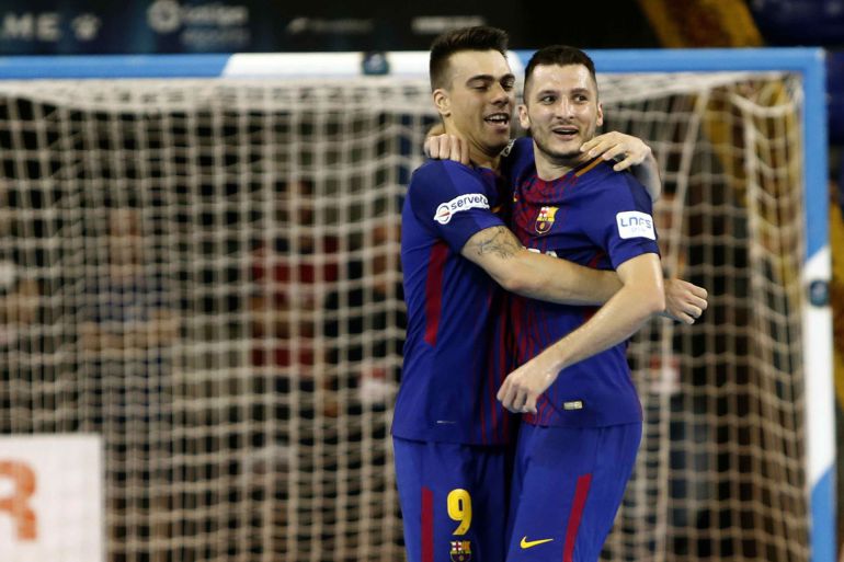 Sergio Lozano celebrando uno de los goles del encuentro Sergio Lozano celebrando uno de los goles del encuentro