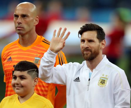 Caballero y Messi. Caballero y Messi.
