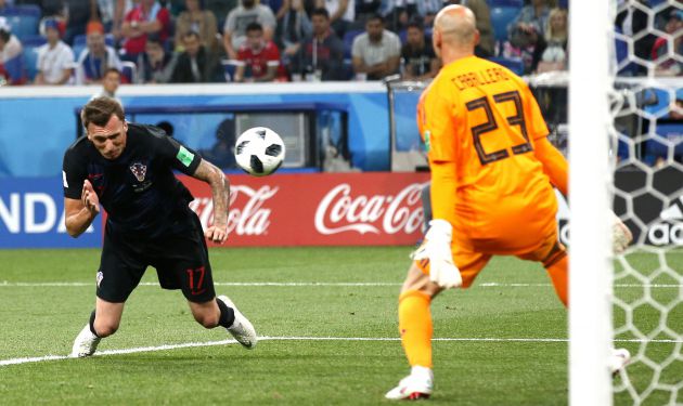 Ocasión para el croata Mario Mandzukic. Ocasión para el croata Mario Mandzukic.