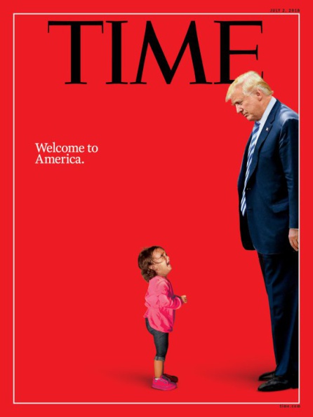 Portada de la revista Time para el número de julio de 2018 Portada de la revista Time para el número de julio de 2018