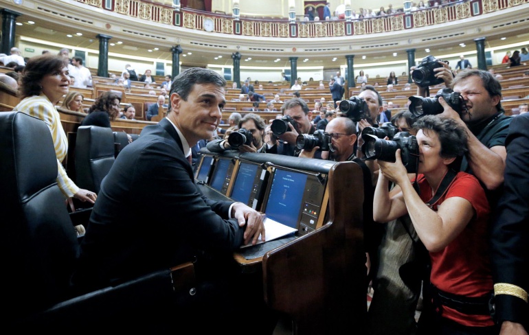 El presidente del gobierno Pedro Sánchez, en la sesión de control en el Congreso de los Diputados, esta mañana en Madrid El presidente del gobierno Pedro Sánchez, en la sesión de control en el Congreso de los Diputados, esta mañana en Madrid
