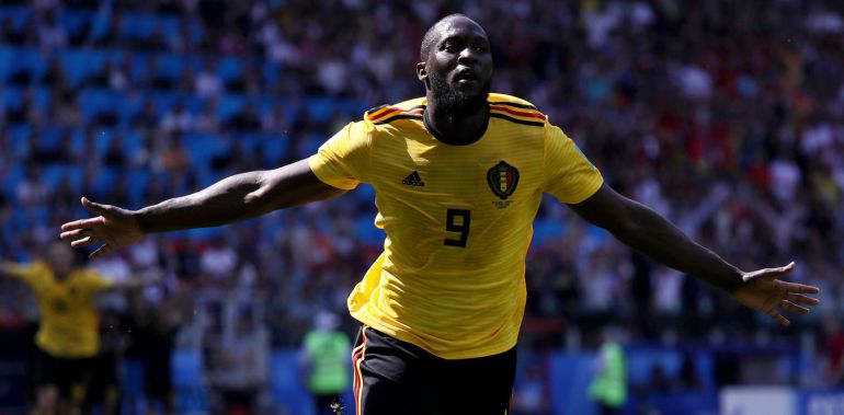 Lukaku celebra el segundo gol de Bélgica frente a Túnez Lukaku celebra el segundo gol de Bélgica frente a Túnez