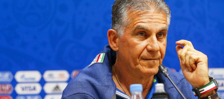 Queiroz, en la sala de prensa Queiroz, en la sala de prensa
