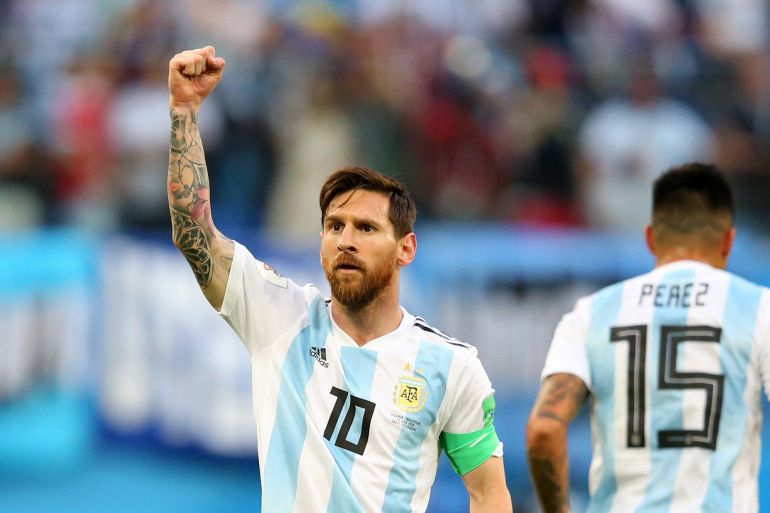Leo Messi celebra su gol Leo Messi celebra su gol