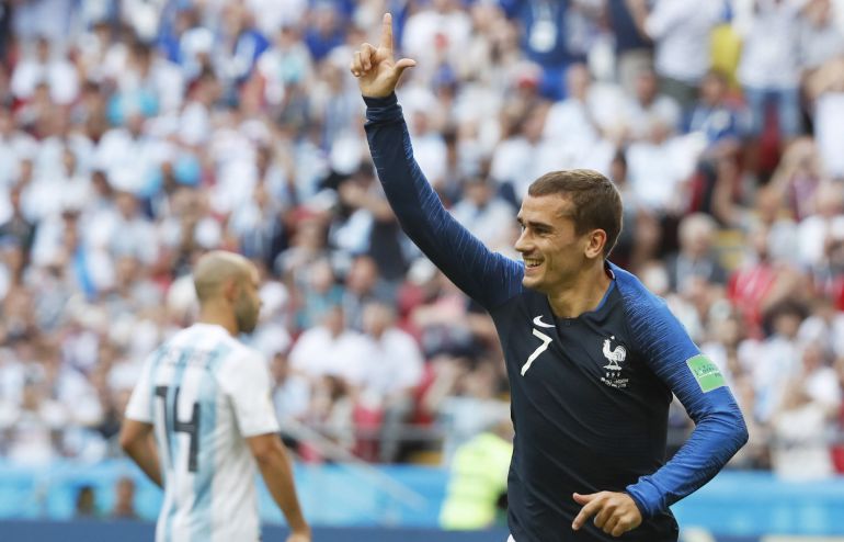Antoine Griezmann, en la victoria de Francia ante Argentina. Antoine Griezmann, en la victoria de Francia ante Argentina.
