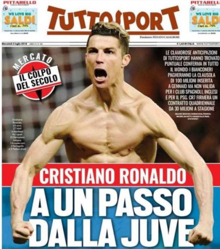 Tuttosport dice "a un paso de la Juve" Tuttosport dice "a un paso de la Juve"