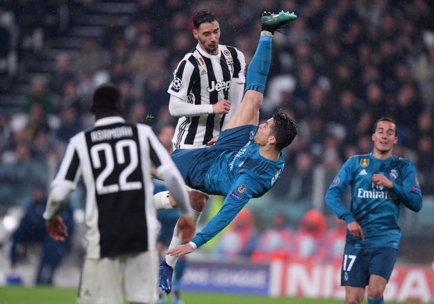 Cristiano marca de chilena en el Juventus Stadium Cristiano marca de chilena en el Juventus Stadium