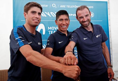 Valverde, Landa y Quintana forman el tridente del Movistar para este Tour Valverde, Landa y Quintana forman el tridente del Movistar para este Tour