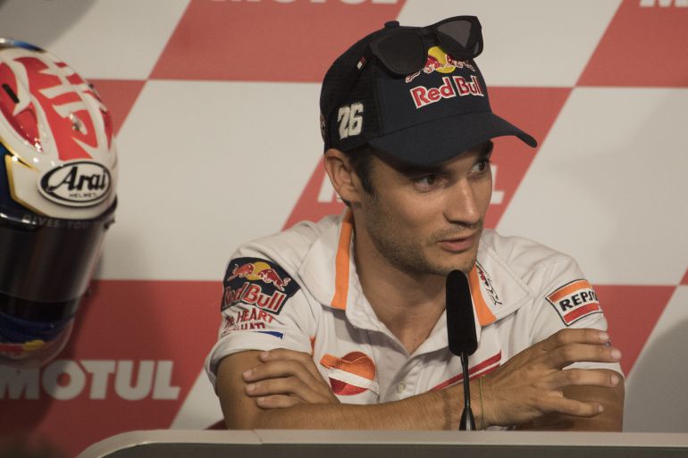 Dani Pedrosa, durante una rueda de prensa Dani Pedrosa, durante una rueda de prensa