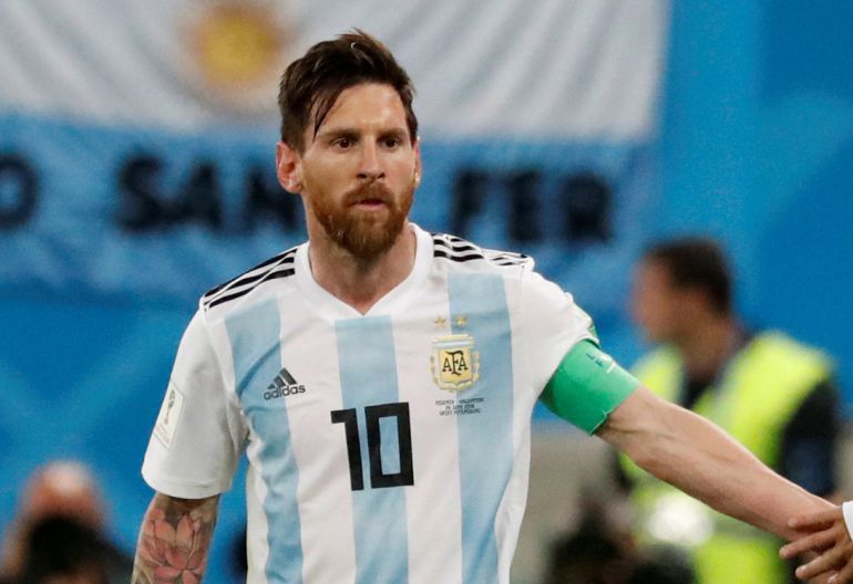 Messi durante el partido contra Nigeria. Messi durante el partido contra Nigeria.