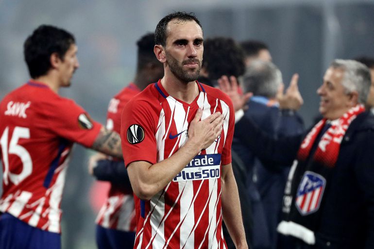 Godín, tras ganar la Europa League el pasado mes de mayo Godín, tras ganar la Europa League el pasado mes de mayo