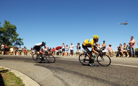 Wiggins y Froome durante una bajada en el Tour 2012 Wiggins y Froome durante una bajada en el Tour 2012