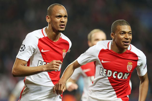 Fabinho y Mbappé en el Mónaco Fabinho y Mbappé en el Mónaco