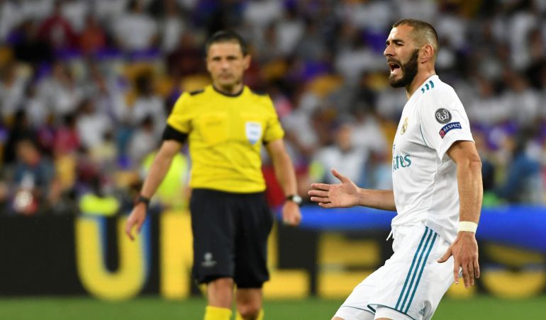 Benzema, durante la última final de la Champions Benzema, durante la última final de la Champions