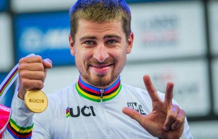 Sagan, recibiendo su último oro mundialista Sagan, recibiendo su último oro mundialista