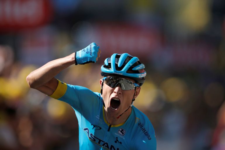 Nielsen celebra su victoria Nielsen celebra su victoria