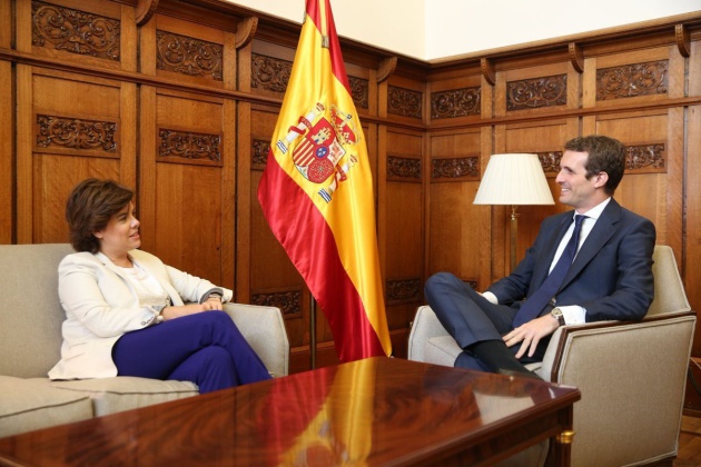 Pablo Casado con Soraya Sáenz de Santamaría Pablo Casado con Soraya Sáenz de Santamaría