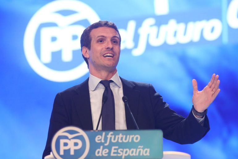 Pablo Casado durante el congreso del PP. Pablo Casado durante el congreso del PP.