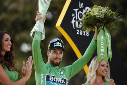 Sagan, con el maillot verde Sagan, con el maillot verde