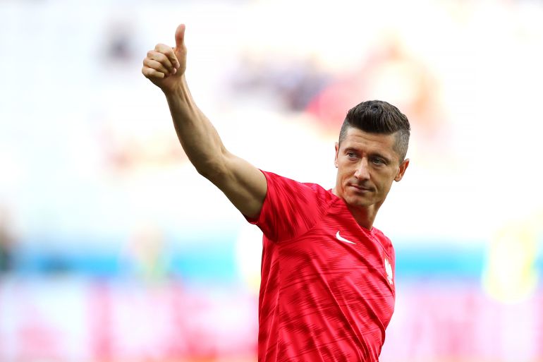 Lewandowski, antes de un partido con Polonia el pasado Mundial Lewandowski, antes de un partido con Polonia el pasado Mundial