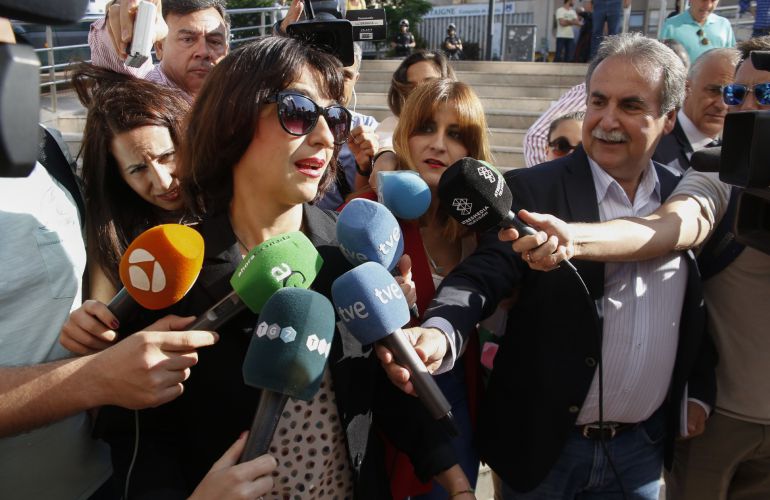 Juana Rivas, a su llegada a los juzgados. Juana Rivas, a su llegada a los juzgados.