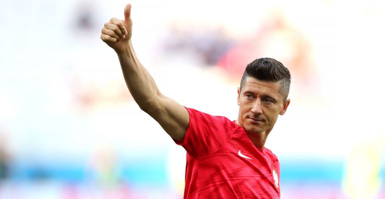 Robert Lewandowski, durante el pasado Mundial Robert Lewandowski, durante el pasado Mundial