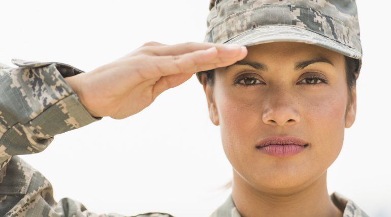 Imagen de una mujer soldado Imagen de una mujer soldado