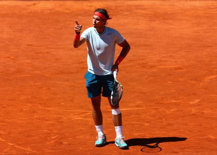 Nadal, discutiendo con el árbitro Nadal, discutiendo con el árbitro