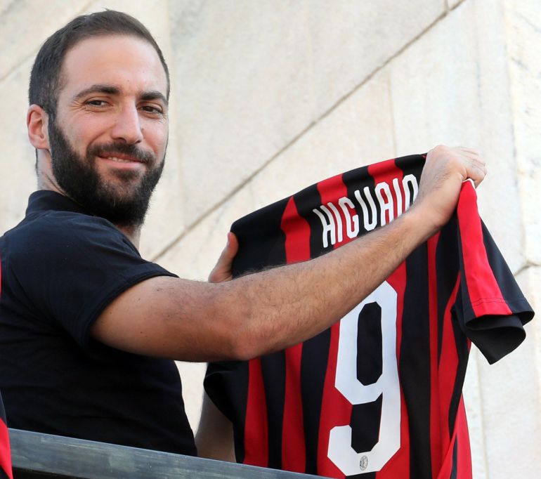 Higuaín, en su presentación Higuaín, en su presentación