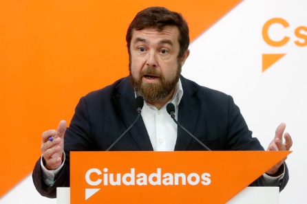El secretario general del grupo parlamentario de Ciudadanos, Miguel Gutiérrez, durante la rueda de prensa esta mañana en Madrid El secretario general del grupo parlamentario de Ciudadanos, Miguel Gutiérrez, durante la rueda de prensa esta mañana en Madrid