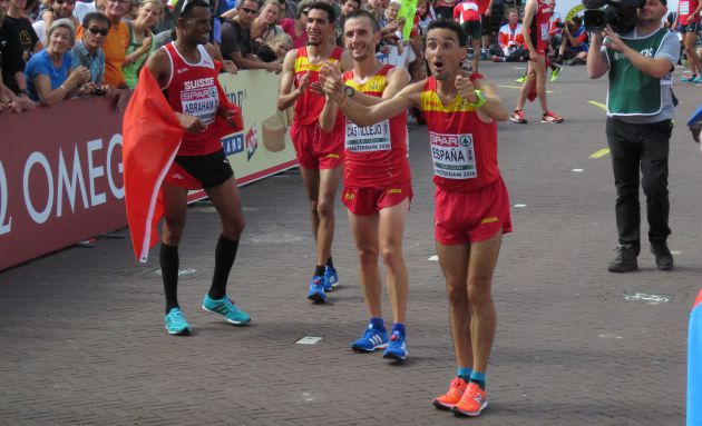Jesús España en la media maratón del europeo de Ámsterdam en 2016 Jesús España en la media maratón del europeo de Ámsterdam en 2016
