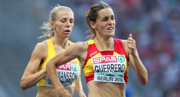 Esther Guerrero durante la final de 1.500 metros Esther Guerrero durante la final de 1.500 metros