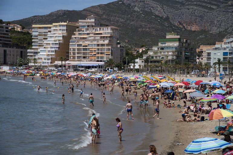 La playa de Oropesa del Mar. La playa de Oropesa del Mar.