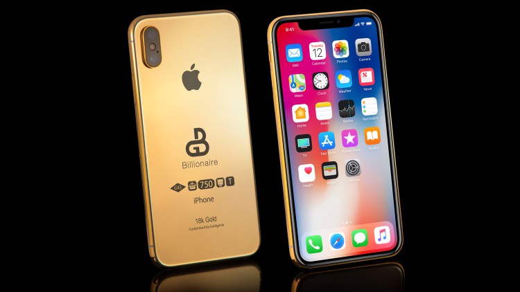 Sale a la venta un iPhone X bañado en oro de 18 quilates por 114.000 euros