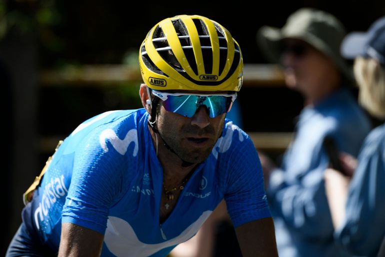 Alejandro Valverde, durante una carrera Alejandro Valverde, durante una carrera