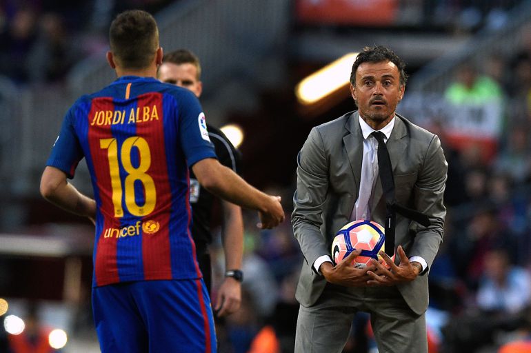Aba y Luis Enrique, en la etapa del asturiano en el Barça Aba y Luis Enrique, en la etapa del asturiano en el Barça