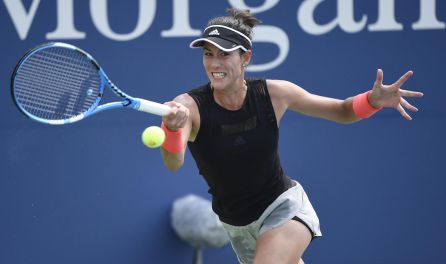Muguruza, durante un encuentro Muguruza, durante un encuentro