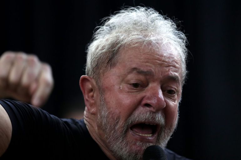 Fotografía de archivo del 16 de marzo de 2018 del expresidente brasileño Luiz Inácio Lula da Silva Fotografía de archivo del 16 de marzo de 2018 del expresidente brasileño Luiz Inácio Lula da Silva