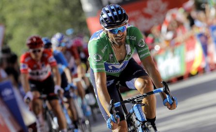 Valverde entra en meta en una etapa de la presente edición de la Vuelta Valverde entra en meta en una etapa de la presente edición de la Vuelta